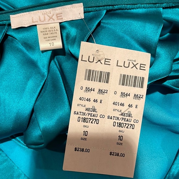 CACHE Teal Midi Dress Size 10 - Picture 10 of 14